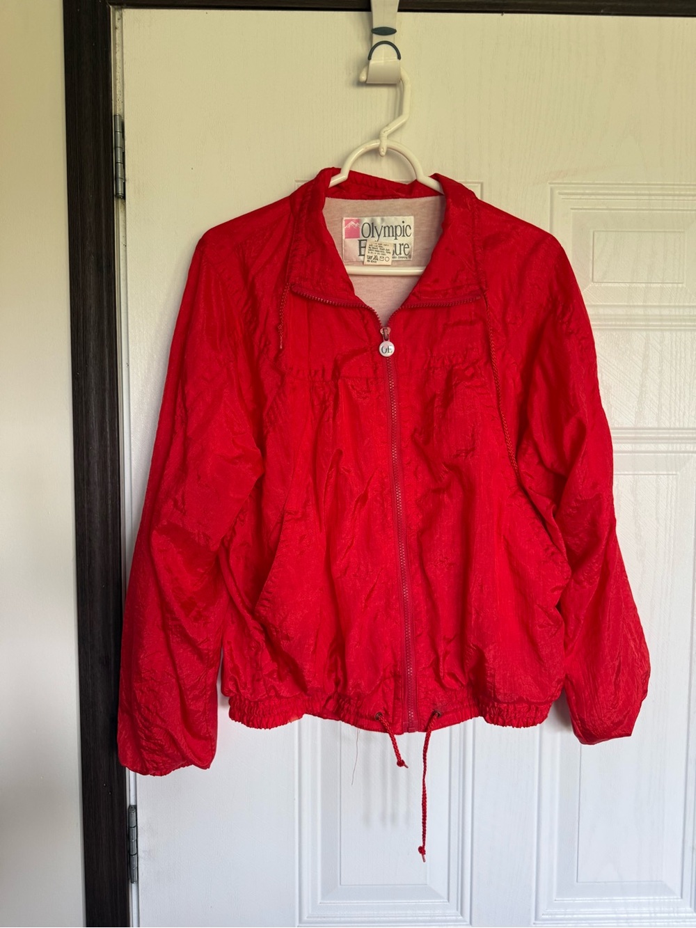 2 for $30 sale: Vintage Olympic exposure red lined windbreaker jacket - M
